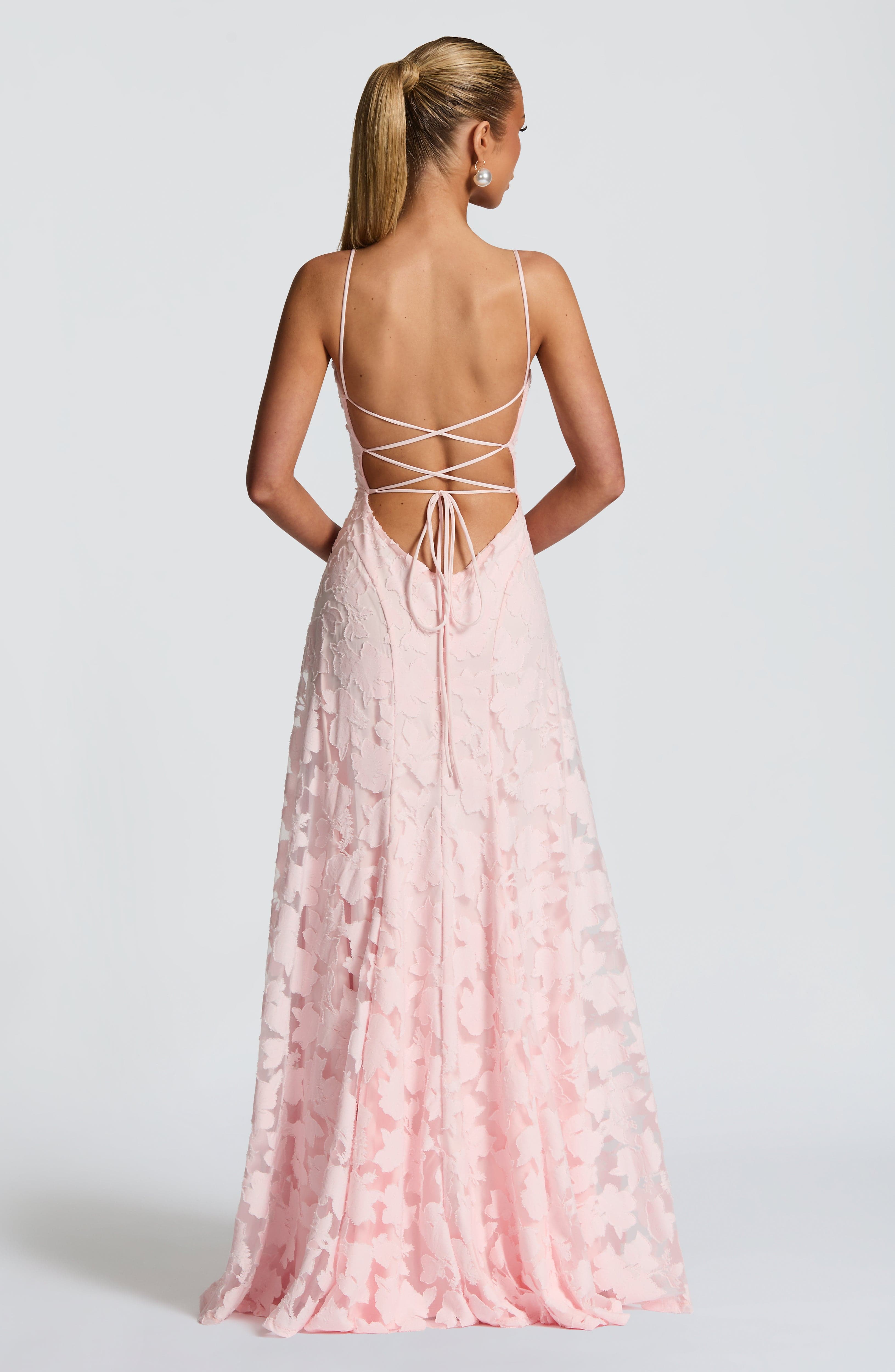 Arden Lane | Long Dress with a Lace Corset